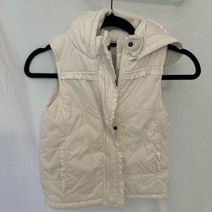 Girls white hooded vest